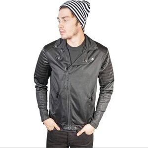 KILL CITY Raider Mesh Moto Men's Black Leather Jacket UNISEX XS NWT